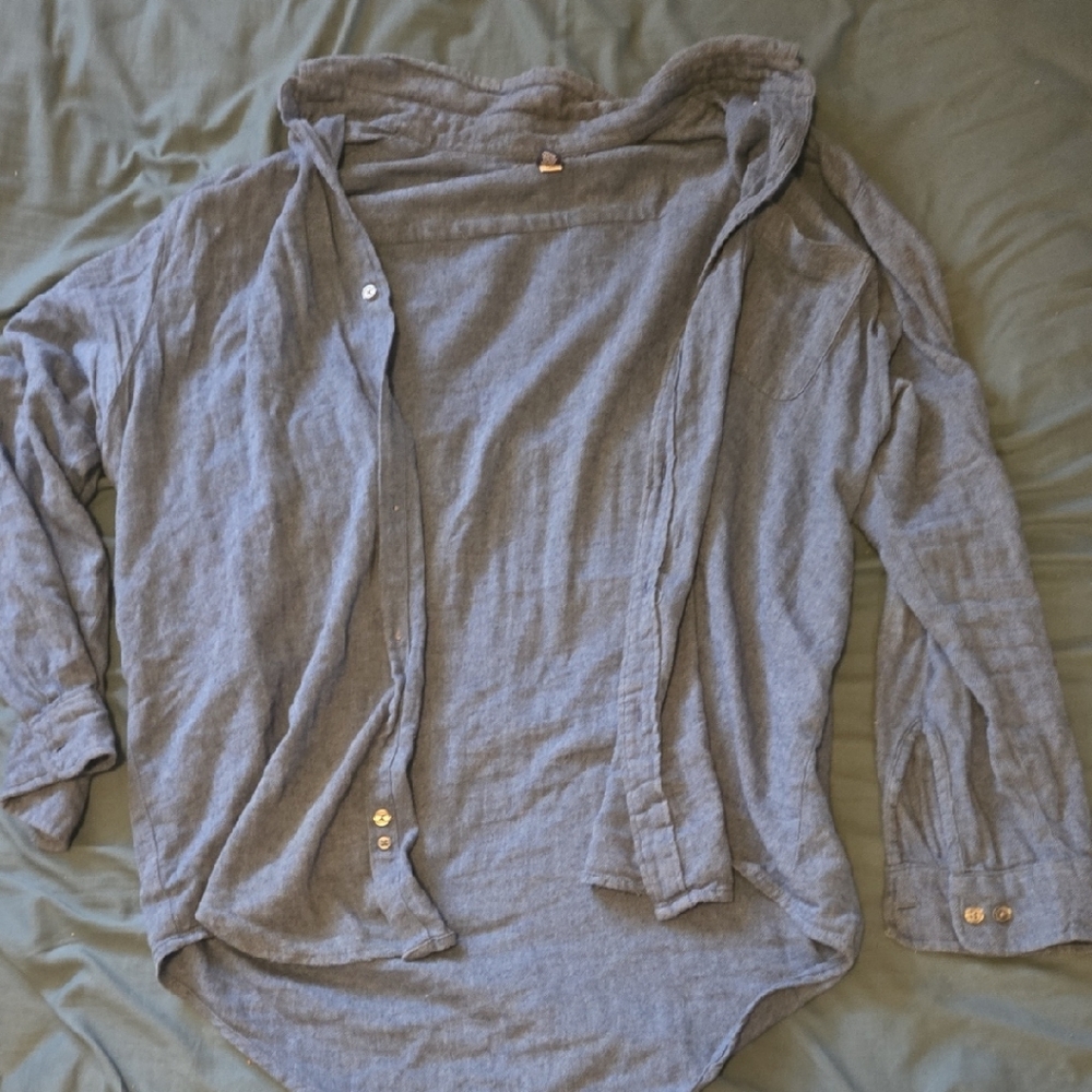 John Ashford Blue Casual Button Down Shirt
